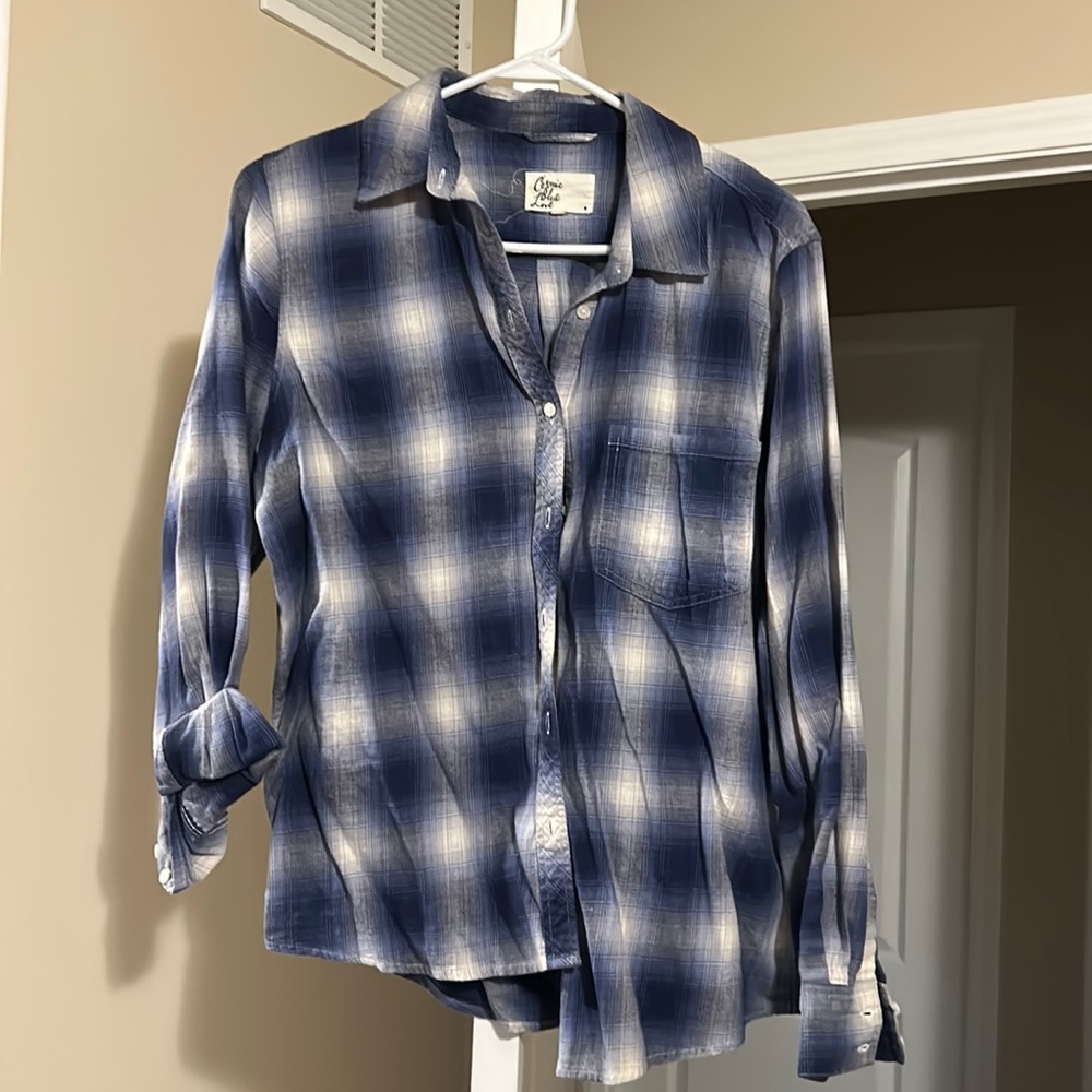 EUC oversized plaid shirt from stitch fix